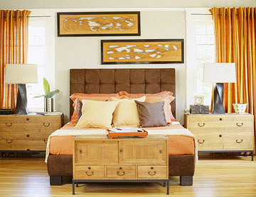 bedroom with hardwood flooring