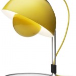 yellow flowerpot table lamp