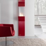 minimalist wall mount fireplace