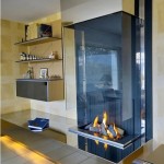 open wall mounted fireplace